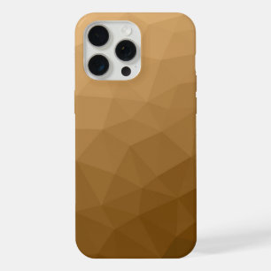 Brown ombre gradient geometric mesh pattern iPhone 15 pro max case