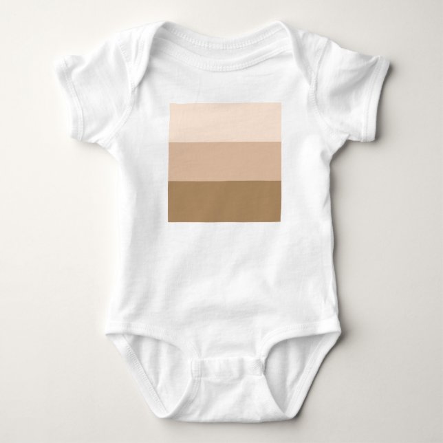 Brown Ombre Striped Baby Bodysuit (Front)