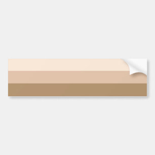 Brown Ombre Striped Bumper Sticker