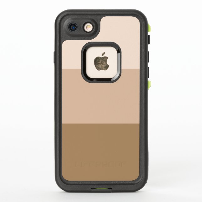 Brown Ombre Striped LifeProof iPhone Case (Back)