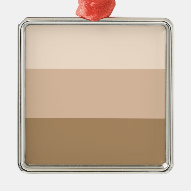 Brown Ombre Striped Metal Tree Decoration (Front)