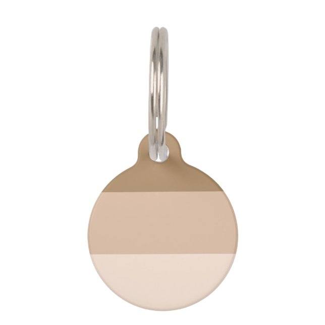 Brown Ombre Striped Pet Tag (Front)