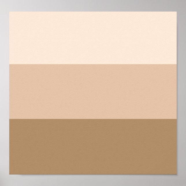 Brown Ombre Striped Poster (Front)