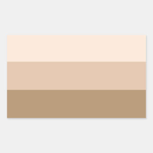 Brown Ombre Striped Rectangular Sticker