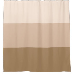 Brown Ombre Striped Shower Curtain