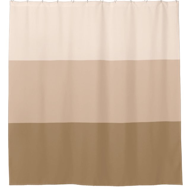 Brown Ombre Striped Shower Curtain (Front)