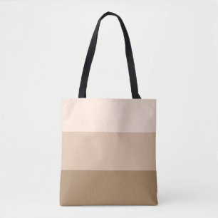 Brown Ombre Striped Tote Bag