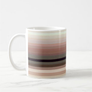 Brown Ombre Stripes Coffee Mug