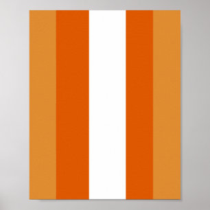 Brown, orange and white stripes poster