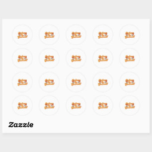 Brown Orange Believe in Yourself Sticker