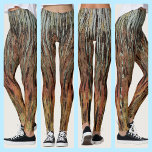 Brown Orange Black Aqua Funky Camouflage Abstract Leggings<br><div class="desc">The multi colour abstract design of these funky chic leggings combined shades of brown,  black,  orange and aqua ble is a twist on camouflage with a look of wood bark.  It is fun,  woodsy,  earthy and wild. Naturally Chic!</div>