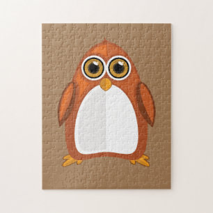 Brown Orange Penguin Jigsaw Puzzle