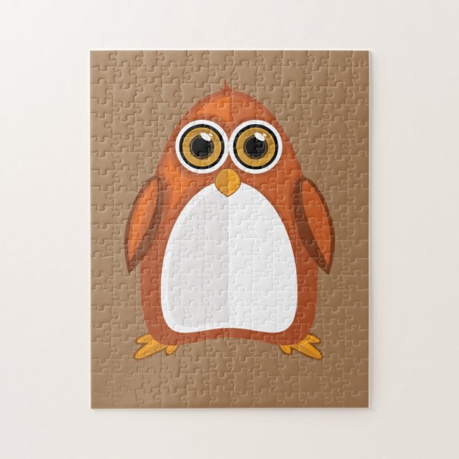 Brown Orange Penguin Jigsaw Puzzle (Vertical)
