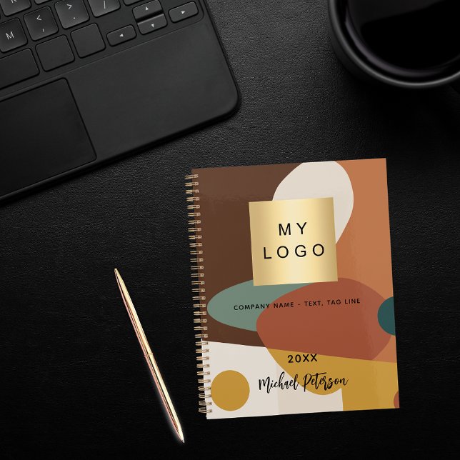 Brown orange retro pattern business logo 2026 planner (Creator Uploaded)