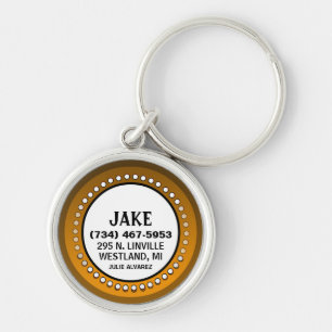 Brown Orange Stud  - Jake Key Ring