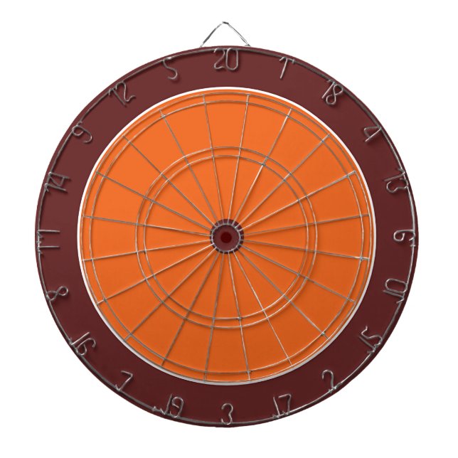 Brown Orange Team Reunion Fun Dartboard (Front)