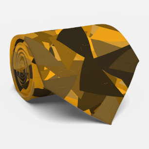 Brown Orange Triangle Pattern Tie