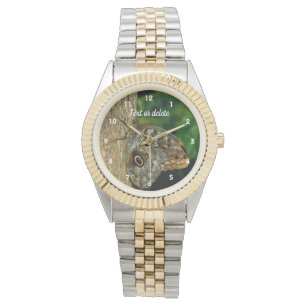 Brown Owl Butterfly On Tree Nature Personalised Watch
