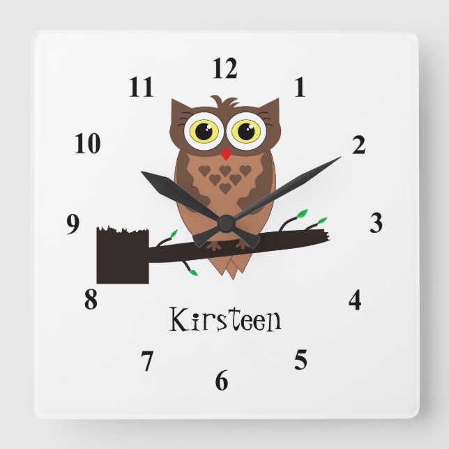 Brown owl Clock (Front)