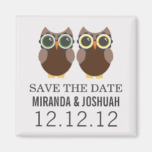 Brown Owl Design Save The Date Magnets