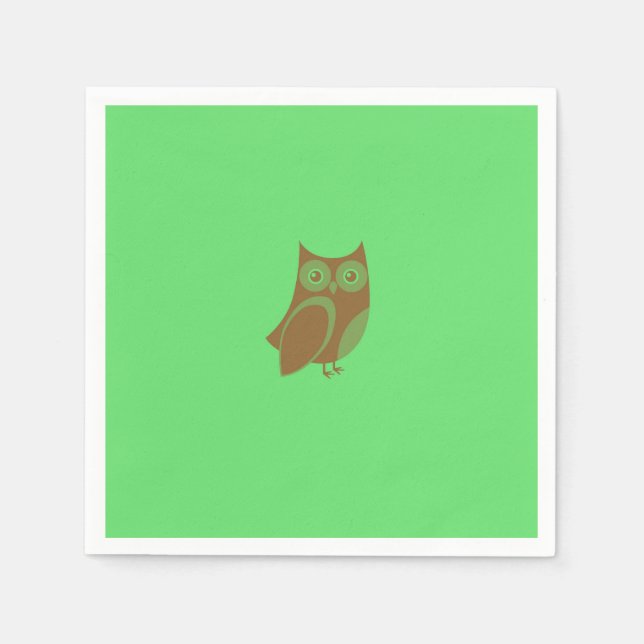 Brown Owl Paper Napkins (Front)