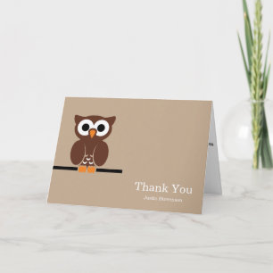 Brown Owl Thank You Card