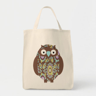 brown owl tote bag
