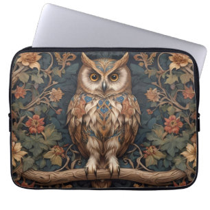 Brown Owl William Morris Inspired Laptop Sleeve