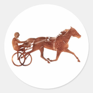 Brown Pacer Silhouette Classic Round Sticker