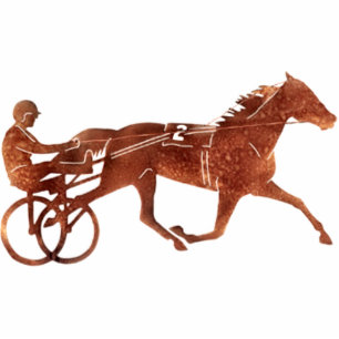 Brown Pacer Silhouette Standing Photo Sculpture