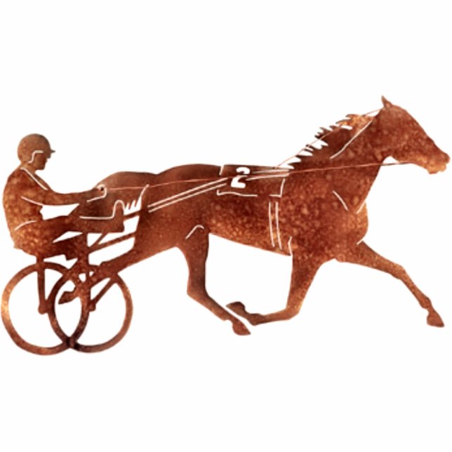 Brown Pacer Silhouette Standing Photo Sculpture (Front)