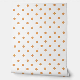 Brown Paint Streak Polka Dot Wallpaper