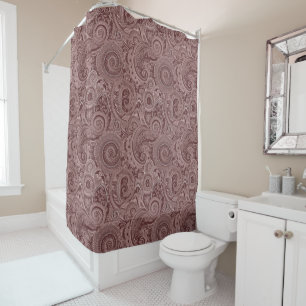 Brown Paisley Shower Curtain