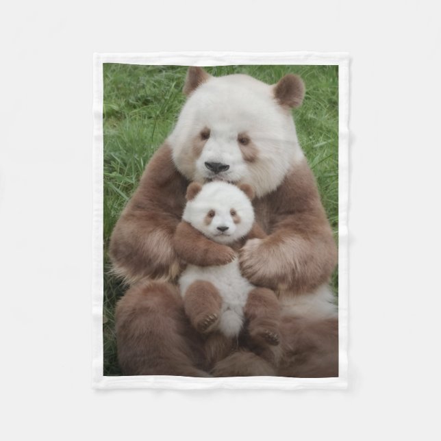 Brown Panda Family Blanket (Front)