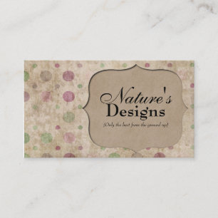 Brown Paper Bag Polka Dots Profile Business Card