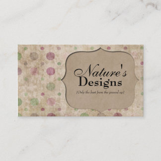 Brown Paper Bag Polka Dots Profile Business Card