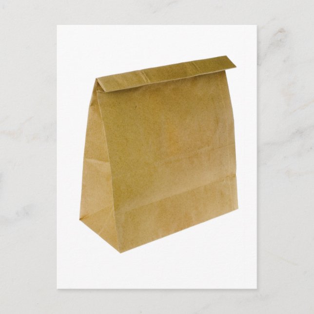 Brown paper bag postcard (Front)