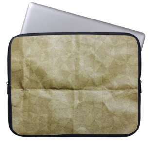 Brown paper wrinkle. Crease the paper. Background Laptop Sleeve