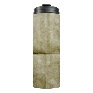 Brown paper wrinkle. Crease the paper. Background Thermal Tumbler