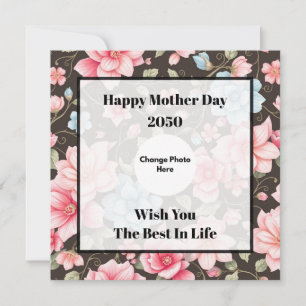 Brown Pastel Floral Harmony Delight  Card