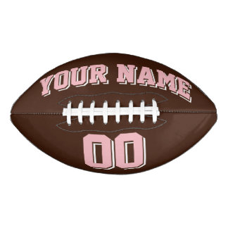 BROWN PASTEL PINK AND WHITE Custom Football American Football