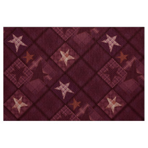 Brown patchwork fabric