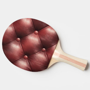 brown pattern leather skin ping pong paddle