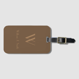 Brown pattern luggage tag