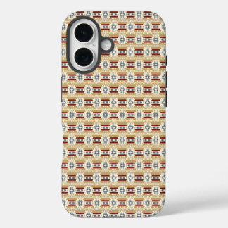 Brown Pattern Mexico Inspired iPhone 16 Case