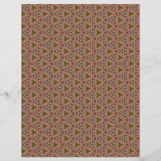 Brown Pattern Scrapbook Paper Sheet