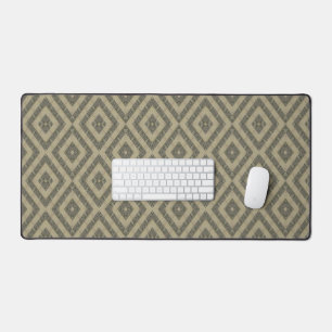 Brown pave bricks diamond pattern desk mat