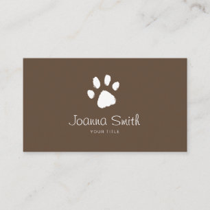 Brown Paw Dog Walking Pet Sitting Vet Appointment Card