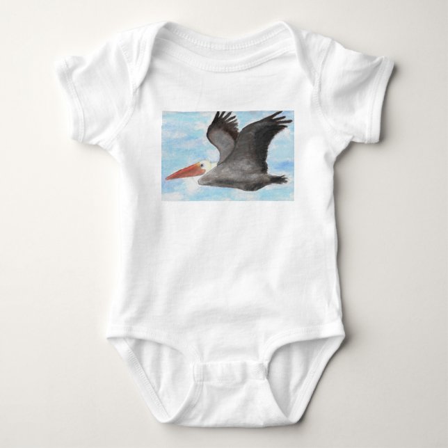 Brown Pelican Baby Shirt (Front)