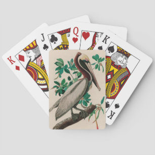 Brown Pelican Birds of America Audubon Print Playing Cards